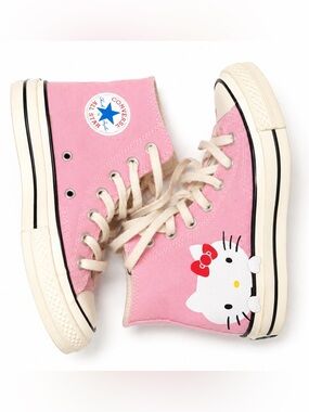 Converse All Star Hello Kitty Pink High Top Chuck 70 Sneakers *LIMITED EDITION*